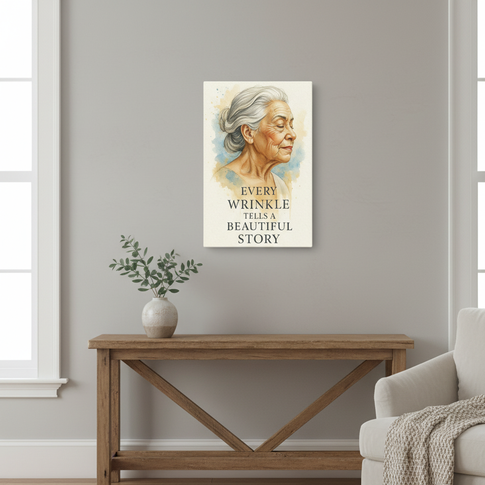 Every Wrinkle Tells a Beautiful Story – Spanish Portrait Canvas