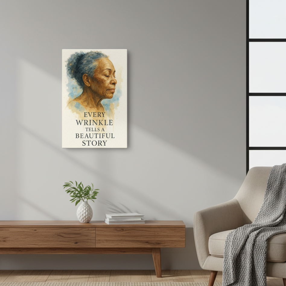Every Wrinkle Tells a Beautiful Story – Legacy Portrait Canvas